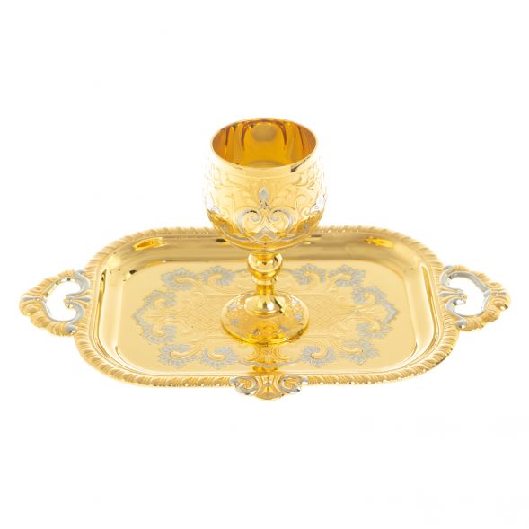 Рюмка на подносе &amp;quot;Узор&amp;quot; 50 мл Златоуст 128094