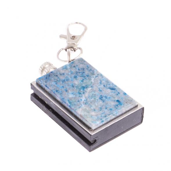 Брелок огниво &amp;quot;Вечная спичка&amp;quot; с накладкой из иркутского лазурита 2,8х1,3х5 см 126690