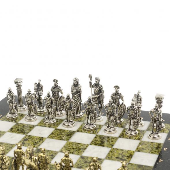 Шахматы &amp;quot;Галлы и Римляне&amp;quot; доска 36х36 см мрамор змеевик 127149
