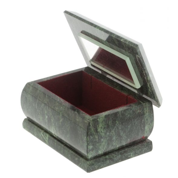 Шкатулка из шабровского змеевика 10х6,5х6 см 127310