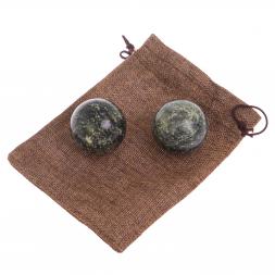 Шары для массажа 4,5 см 2 шт из темного змеевика