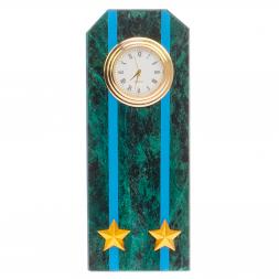 Часы &amp;quot;Погон подполковник ВВС, ВКС, ВДВ&amp;quot; камень змеевик