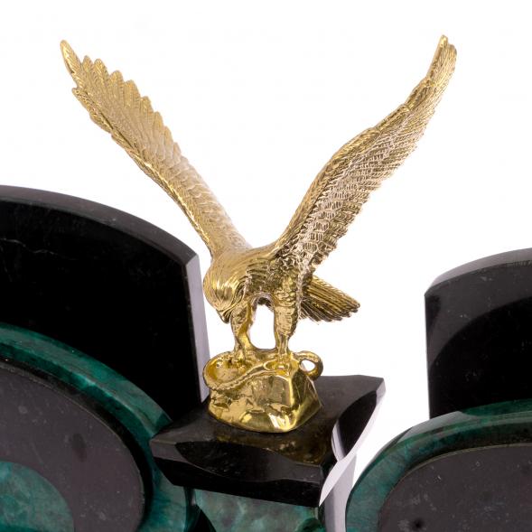 Настольный набор &amp;quot;Орел&amp;quot; змеевик с лотком А4 и бюваром 125946