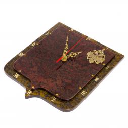 Часы настенные &amp;quot;Герб РФ&amp;quot; змеевик