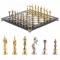 Шахматы "Ренессанс" доска 36х36 см мрамор змеевик фигуры цвет золото / серебро