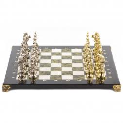 Шахматы &amp;quot;Ренессанс&amp;quot; доска 36х36 см мрамор змеевик фигуры цвет золото / серебро