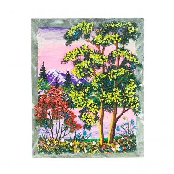 Панно из камня на подставке &amp;quot;Лето&amp;quot; 11,5х15 см 116898