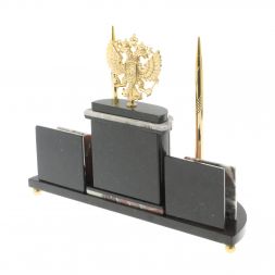 Письменный набор с визитницами "Герб РФ" креноид