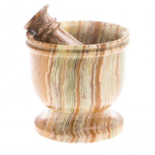 Ступка большая из оникса 15х14,5 см 0,9 л (6) 124659