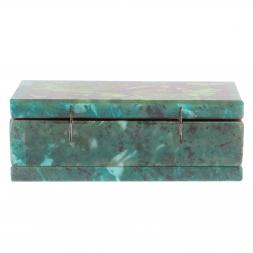 Шкатулка с иллюстрацией под малахит 14х7х5 см