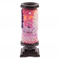 Ваза из камня "Зимний пейзаж" 8,5х8,5х21,5 см