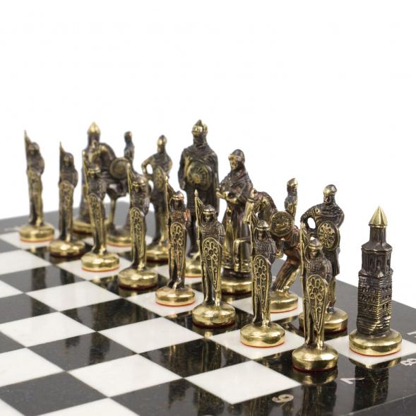 Шахматы &amp;quot;Русские&amp;quot; с бронзовыми фигурами 40х40 см 117816