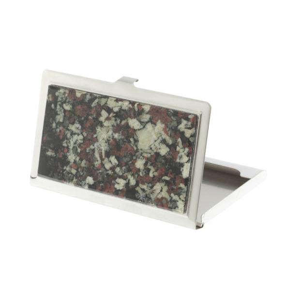 Карманная визитница из камня эвдиалит 127792