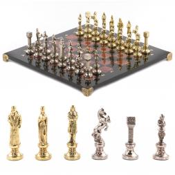 Шахматы &amp;quot;Ренессанс&amp;quot; доска 36х36 см лемезит змеевик фигуры цвет золото / серебро