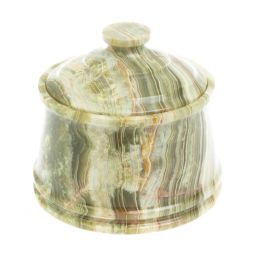 Сахарница из оникса 12,5х12,5х11 см (5,5х6)