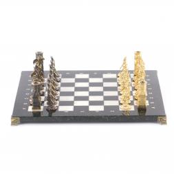 Шахматы подарочные "Спарта" из мрамора бронзы 40х40 см