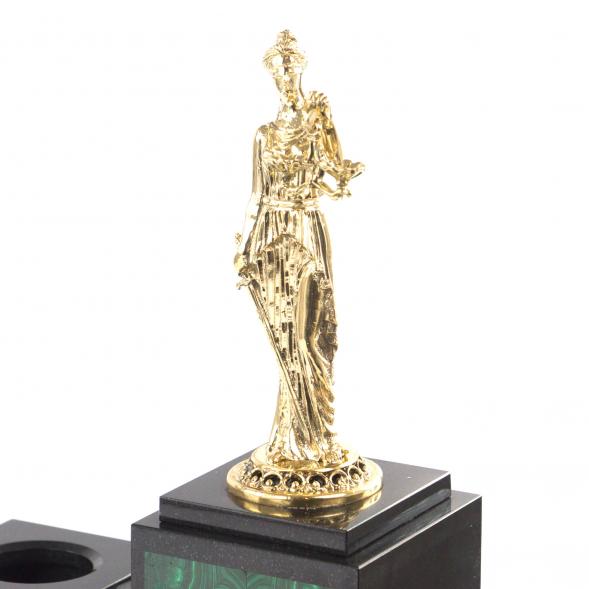 Письменный прибор из малахита &amp;quot;Фемида - богиня правосудия&amp;quot; 121637