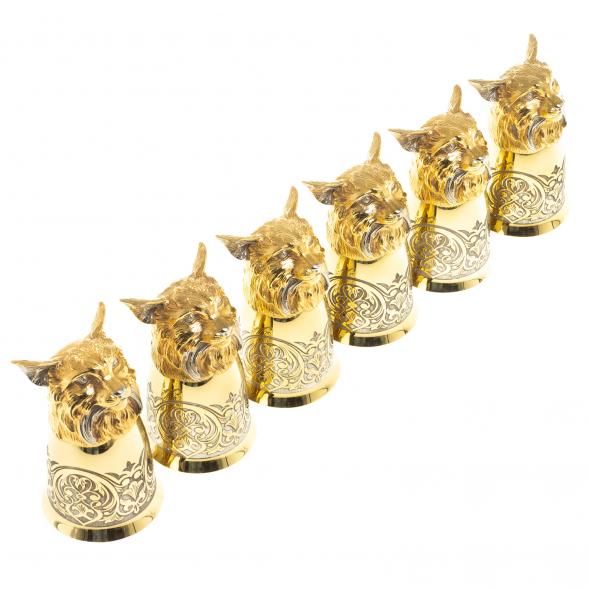 Стопки перевертыши &amp;quot;Рысь&amp;quot; набор 6 шт Златоуст 123667