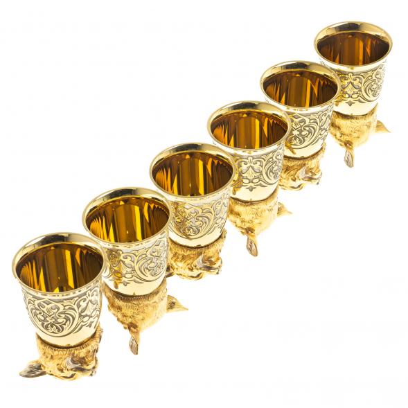 Стопки перевертыши &amp;quot;Рысь&amp;quot; набор 6 шт Златоуст 123667