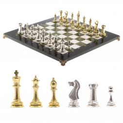 Шахматы турнирные &amp;quot;Стаунтон&amp;quot; доска 40х40 см мрамор змеевик