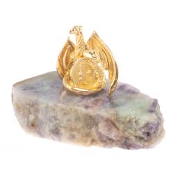 Сувенир &amp;quot;Дракон с монетой&amp;quot; на подставке из флюорита