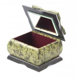 Шкатулка для украшений &amp;quot;Оригинал&amp;quot; змеевик 10х8х7,5 см