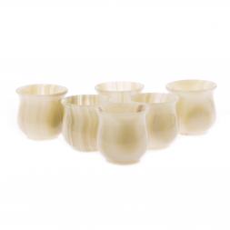 Набор из 6-ти стопок 80 мл камень оникс 6х5,7 см в футляре (2,5х2,5)