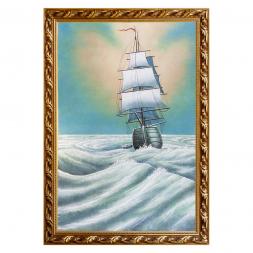 Картина &amp;quot;Парусник&amp;quot; багет 46х66 см, каменная крошка