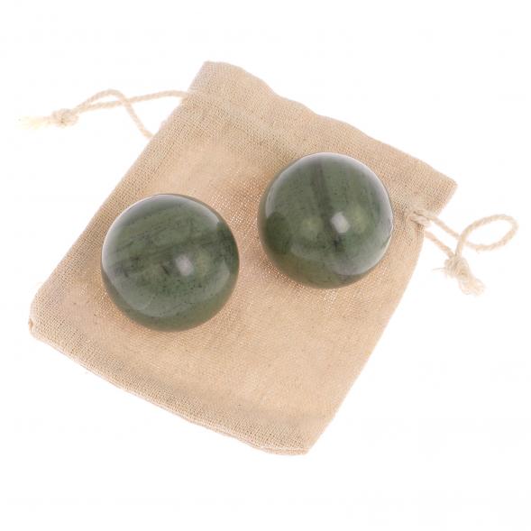 Шары для массажа 4 см из офиокальцита 2 шт 125866