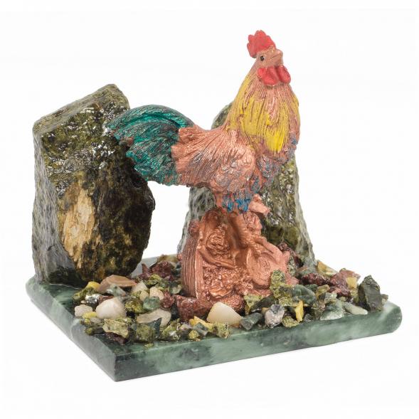 Сувенир &amp;quot;Петух&amp;quot; большой змеевик 117313