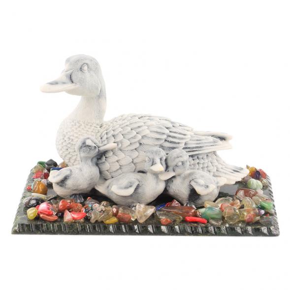Сувенир &amp;quot;Утка с утятами&amp;quot; из мрамолита 119854