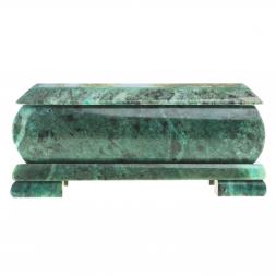 Шкатулка с иллюстрацией &amp;quot;Березы у реки&amp;quot; камень змеевик 17,5х9,5х7,5 см