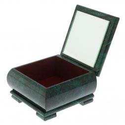 Шкатулка &amp;quot;Закат&amp;quot; из змеевика 13х13х8 см