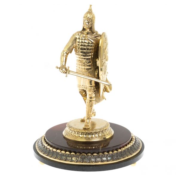 Cтатуэтка &amp;quot;Александр Невский&amp;quot; из бронзы и яшмы 129245