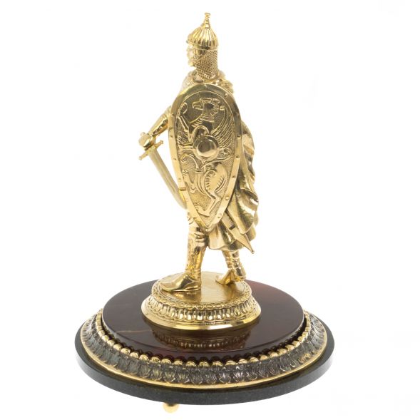 Cтатуэтка &amp;quot;Александр Невский&amp;quot; из бронзы и яшмы 129245