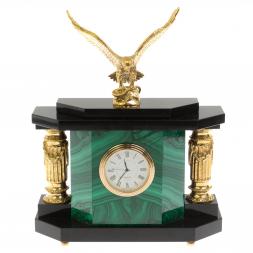 Подарочные часы "Орел" из малахита