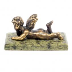 Статуэтка из бронзы и змеевика &amp;quot;Ангелок&amp;quot;