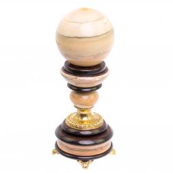 Шар из газганского мрамора &amp;quot;Антистресс&amp;quot; 10 см на подставке