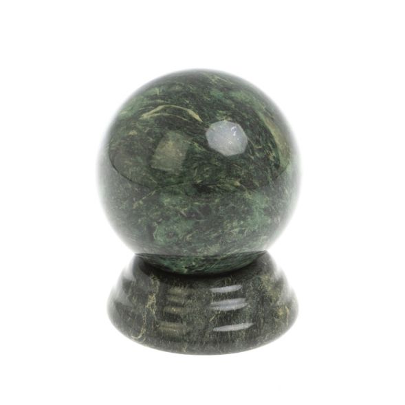 Шар 6 см на подставке из шабровского змеевика 6х6 см 127636