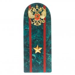 Сувенир погон &amp;quot;Майор МВД&amp;quot; камень змеевик