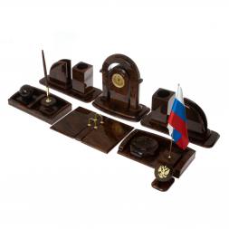 Письменный набор &amp;quot;Премиум&amp;quot; камень обсидиан