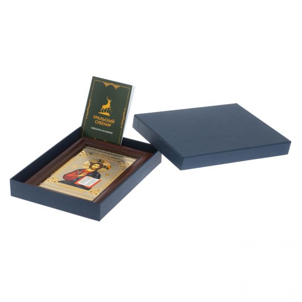 Икона гравюра &amp;quot;Спаситель&amp;quot; багет 12,5х17,5х1 см Златоуст 128021