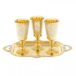 Водочный набор &amp;quot;Конус&amp;quot; 3 рюмки на подносе 40 мл Златоуст