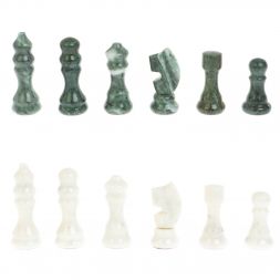 Шахматы "Турнирные" из мармора и змеевика 36х36 см