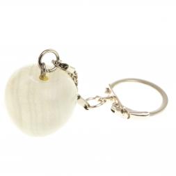Брелок &amp;quot;Яблоко&amp;quot; оникс белый