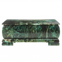 Шкатулка с иллюстрацией &amp;quot;Медведь у водопада&amp;quot; камень змеевик 17,5х9,5х7,5 см