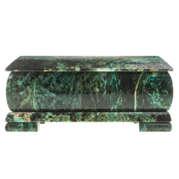 Шкатулка с иллюстрацией &amp;quot;Медведь у водопада&amp;quot; камень змеевик 17,5х9,5х7,5 см 124025