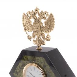 Письменный набор &amp;quot;Герб России&amp;quot; змеевик бронза