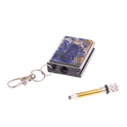 Брелок огниво &amp;quot;Вечная спичка&amp;quot; с накладкой из камня содалит 2,8х1,3х5 см