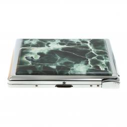 Портсигар на 10 сигарет с зажигалкой камень офит